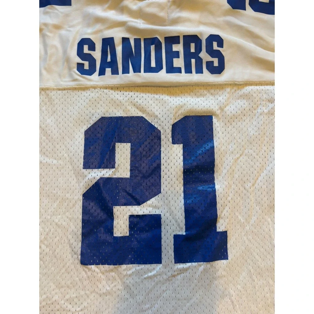 Mens Reebok Dallas Cowboys Deion Sanders 21‎ Football Jersey Size Small Vintage - Picture 8 of 12